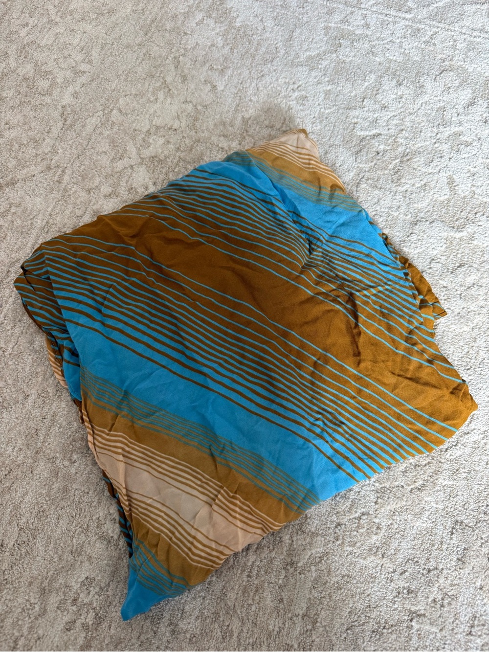 Faithful the Brand Brown & Blue Ionica stripe pattern Sarong